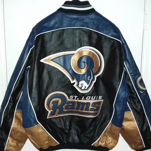 NFL St. Louis Rams embroidered leather jacket
